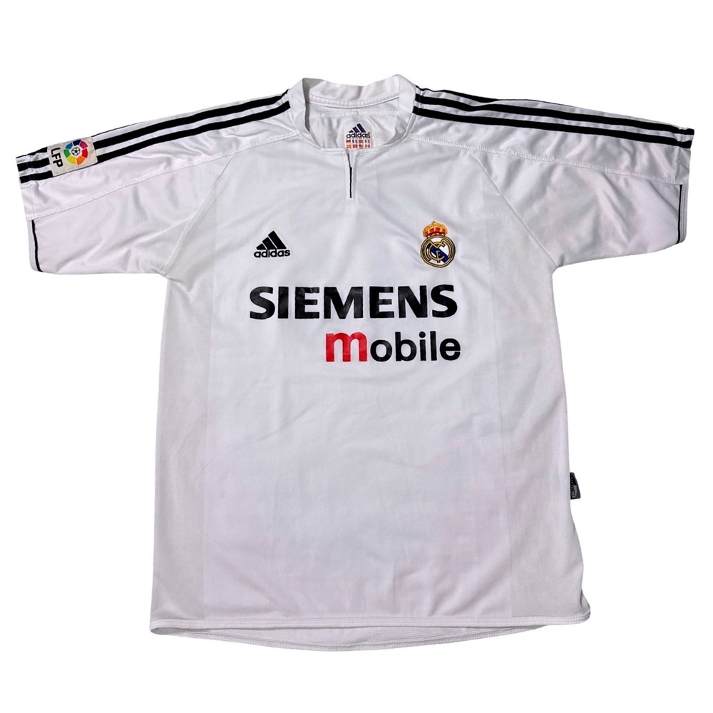 Adidas Real Madrid 2003-04 Beckham 23 Home Jersey White Siemens Mobile XXL